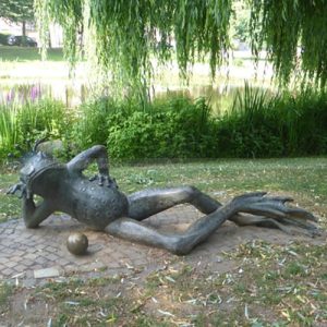 Statue de jardin du prince grenouille