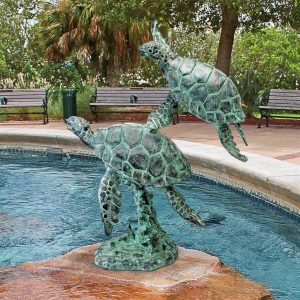escultura de arte de tortuga marina