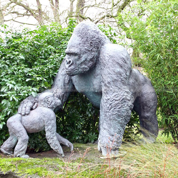 Gran estatua de gorila para el jardín