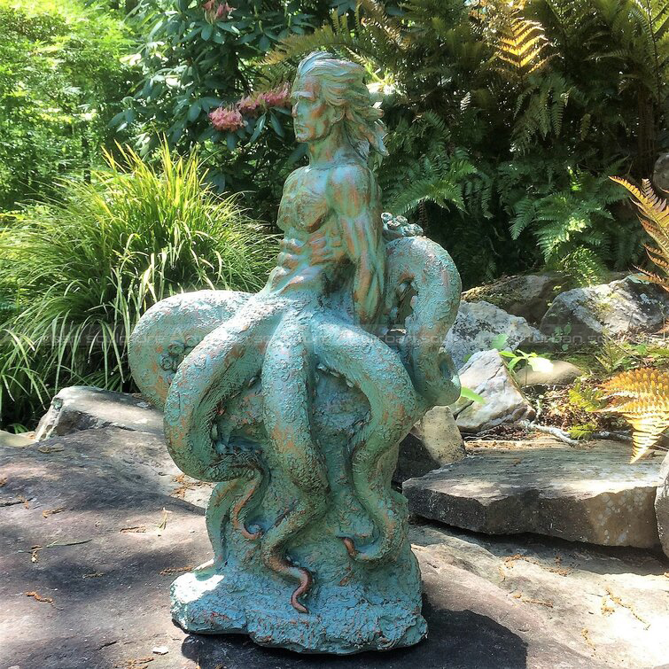 sculpture jardin poulpe