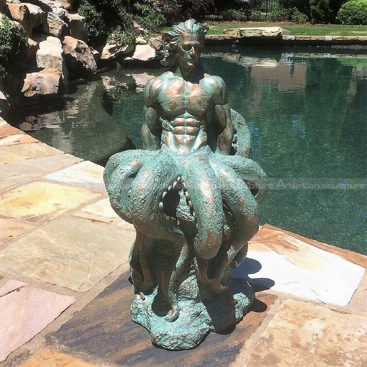 sculpture jardin poulpe