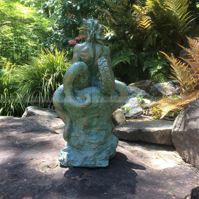 sculpture jardin poulpe