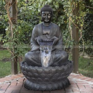 élément d'eau de jardin bouddha
