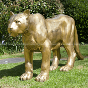 estátua de cougar para jardim