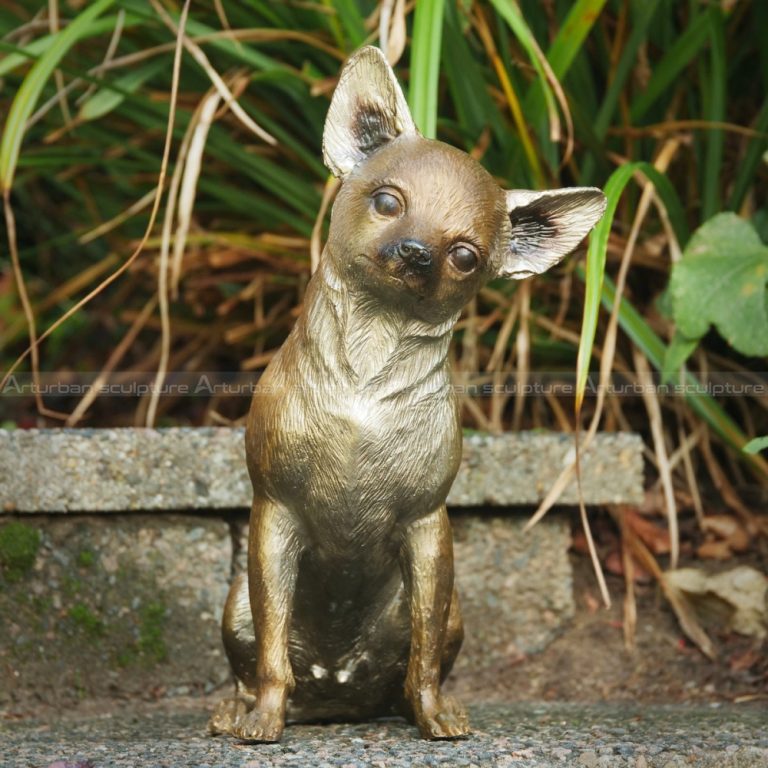 outdoor chihuahua statue
