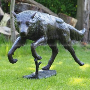 große Outdoor Wolf Statue