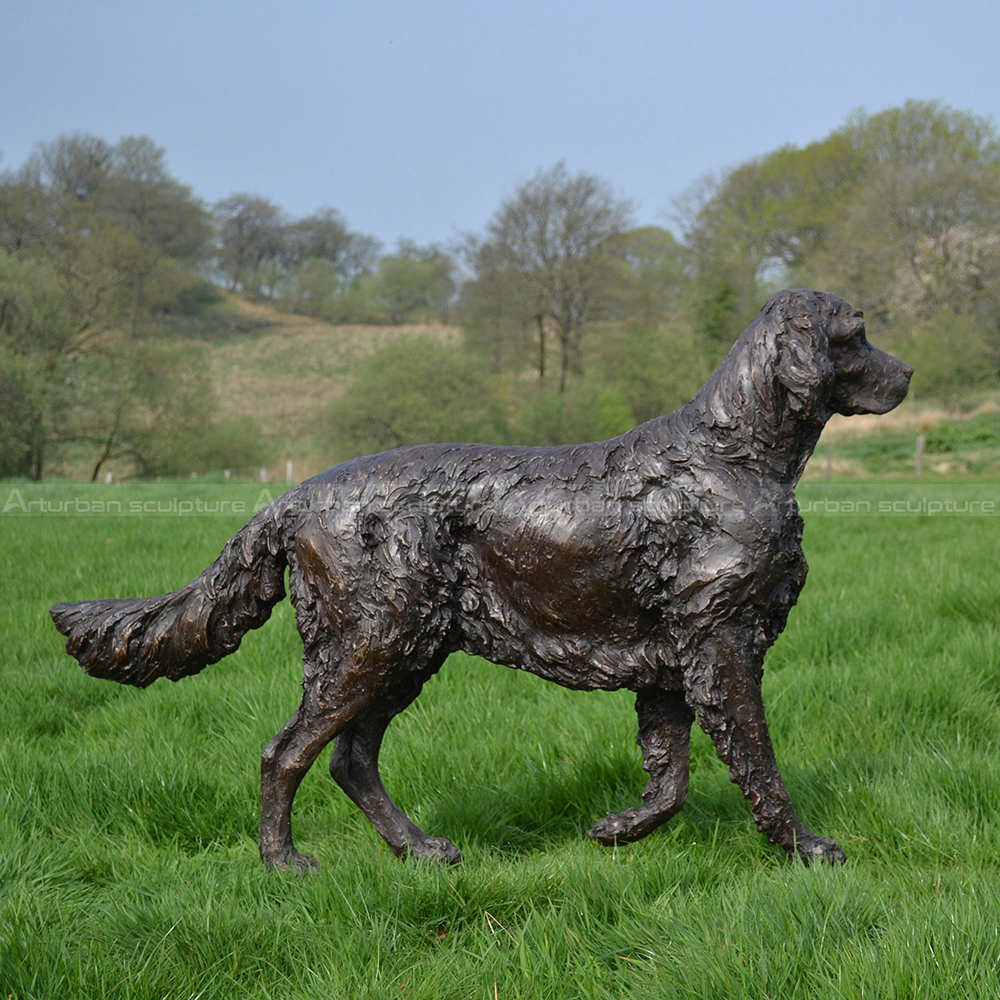 scultura in bronzo di English Setter