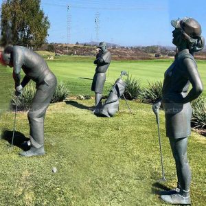 Bronzestatuen von Golfern für den Außenbereich