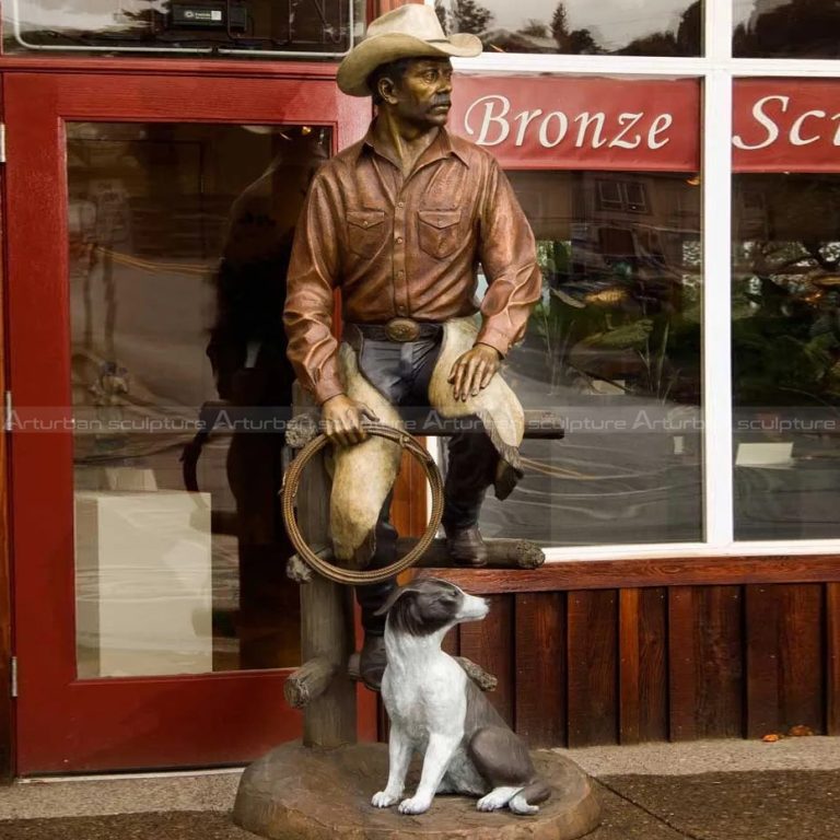 estatua de vaquero occidental