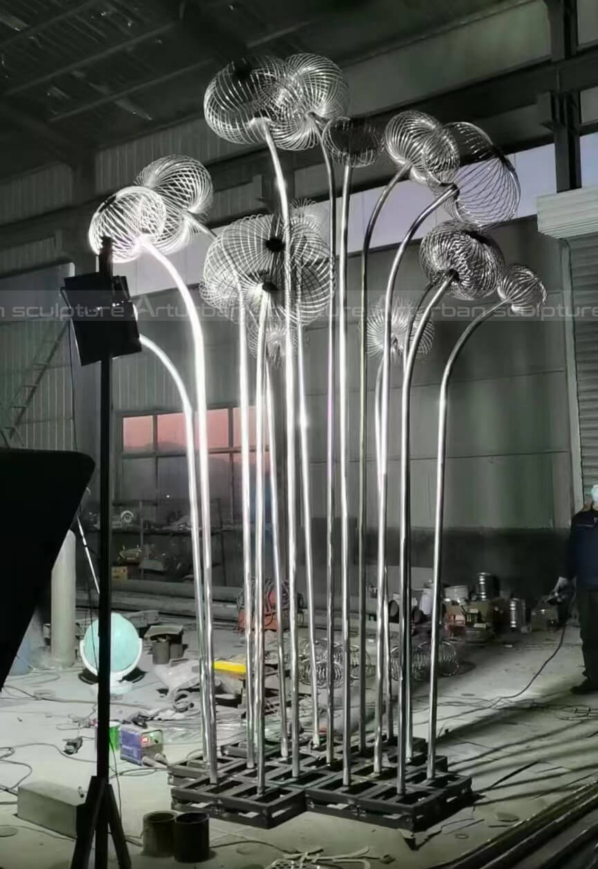 منحوتة قنديل البحر من الفولاذ المقاوم للصدأ
