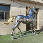 Edelstahl-Pferdestatue