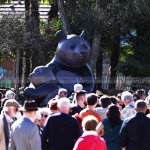 Statue de panda de plein air