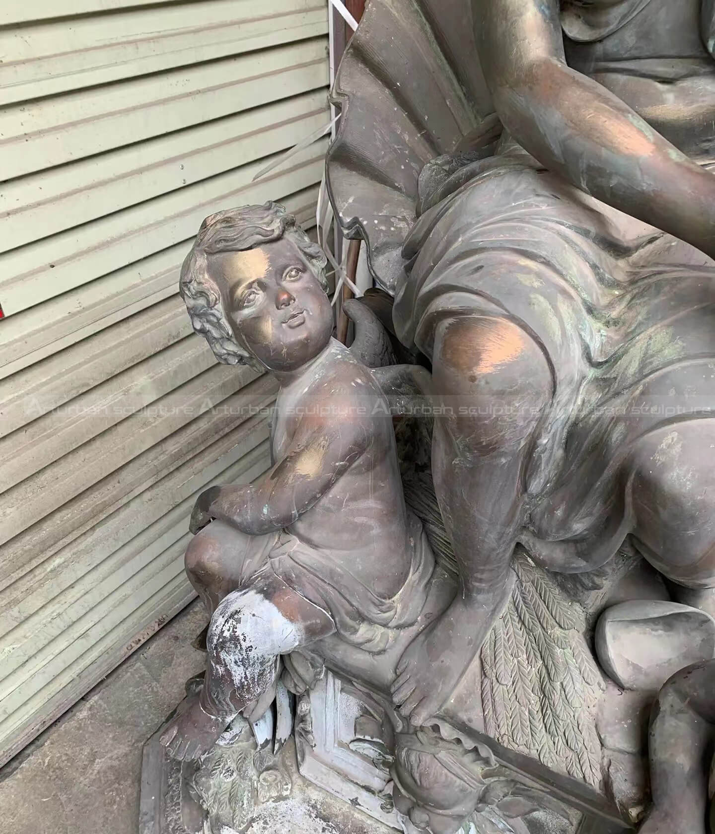 antique lady water fountain