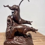 Grandes statues de chiens de plein air