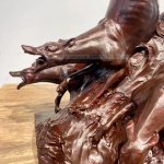 Grandes statues de chiens d'extérieur