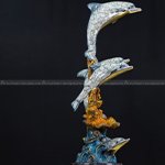 copper dolphin statue - Image 2