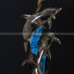 dolphins leaping garden ornament - Image 2
