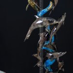 dolphins leaping garden ornament - Image 3
