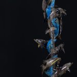 dolphins leaping garden ornament - Image 4