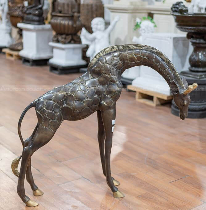 brass giraffe statue