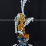 copper dolphin statue - Image 4