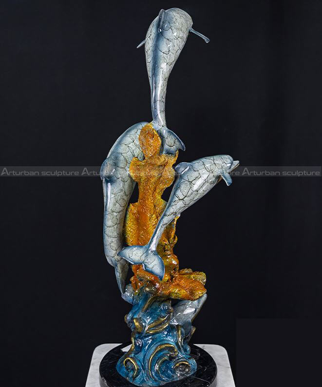 dolphin statue