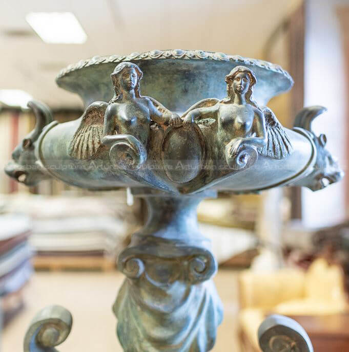 bronze flowerpot