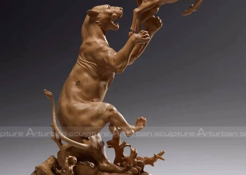 tiger and sheep statue