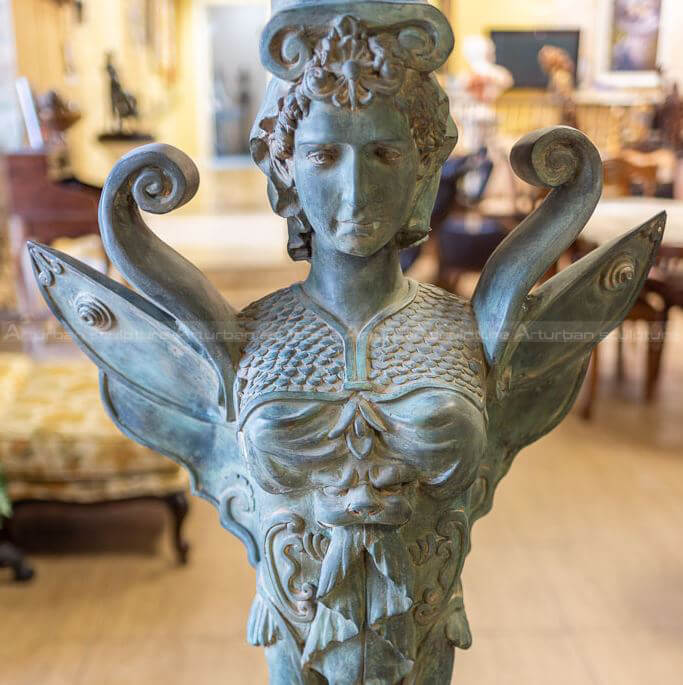 antique bronze flowerpot