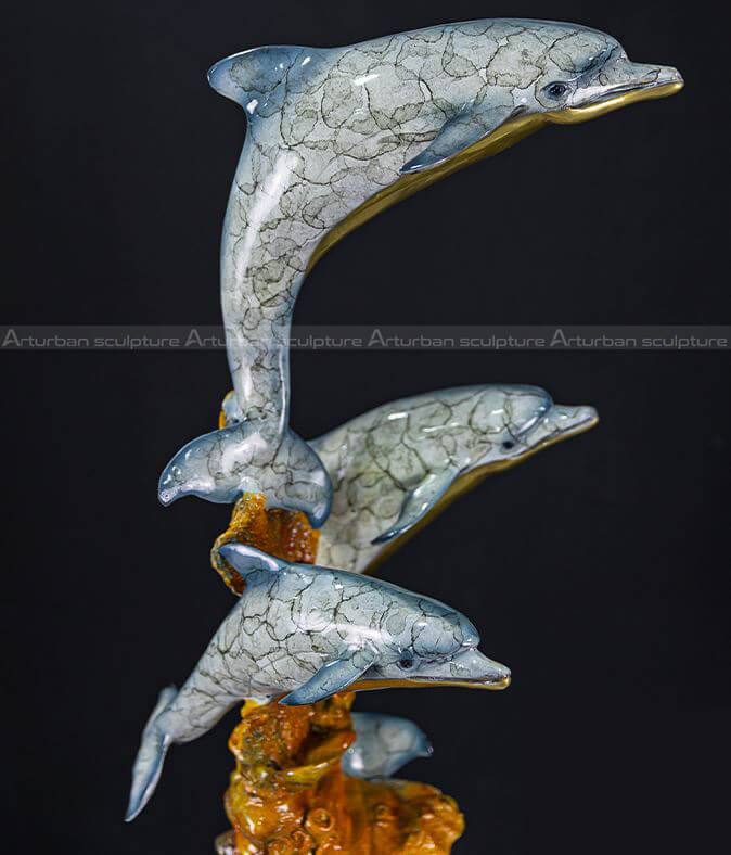 copper dolphin statue