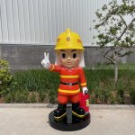 fireman yard statue