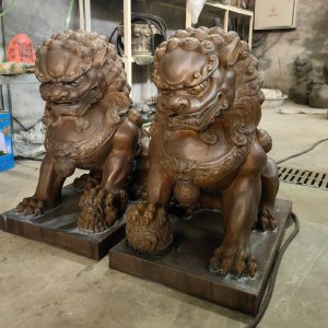 statue de chien foo extérieur