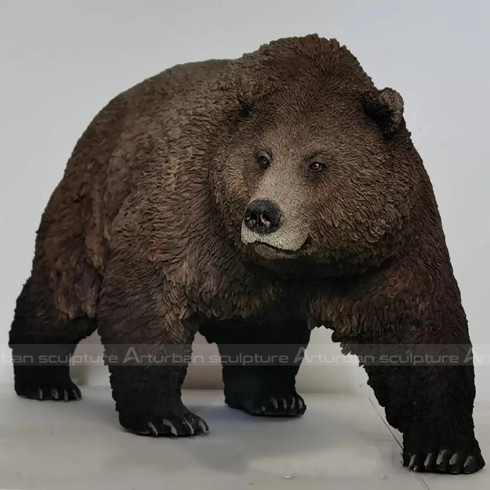 decoração de jardim urso preto