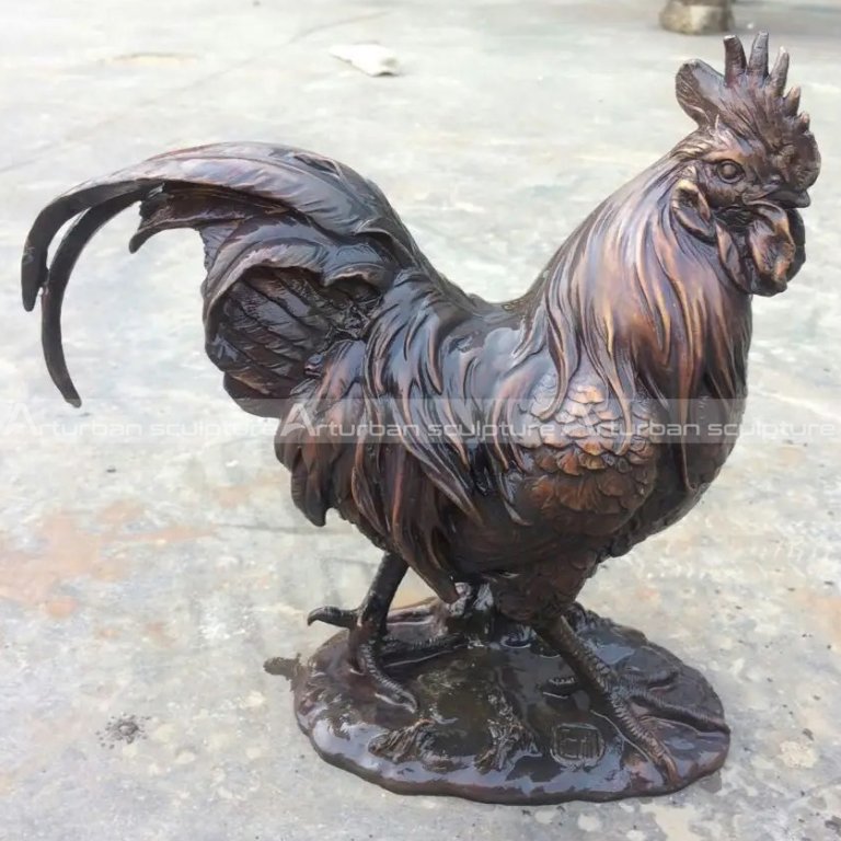 Metall-Huhn-Gartenskulptur