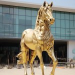 statue de cheval en bronze vintage