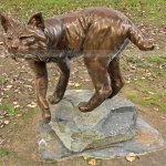 Escultura de Gato Montés de Bronce