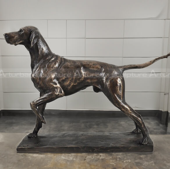 Bronze Hunting Dog Sculpture