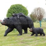 Statues de Jardin d'Ours Noir