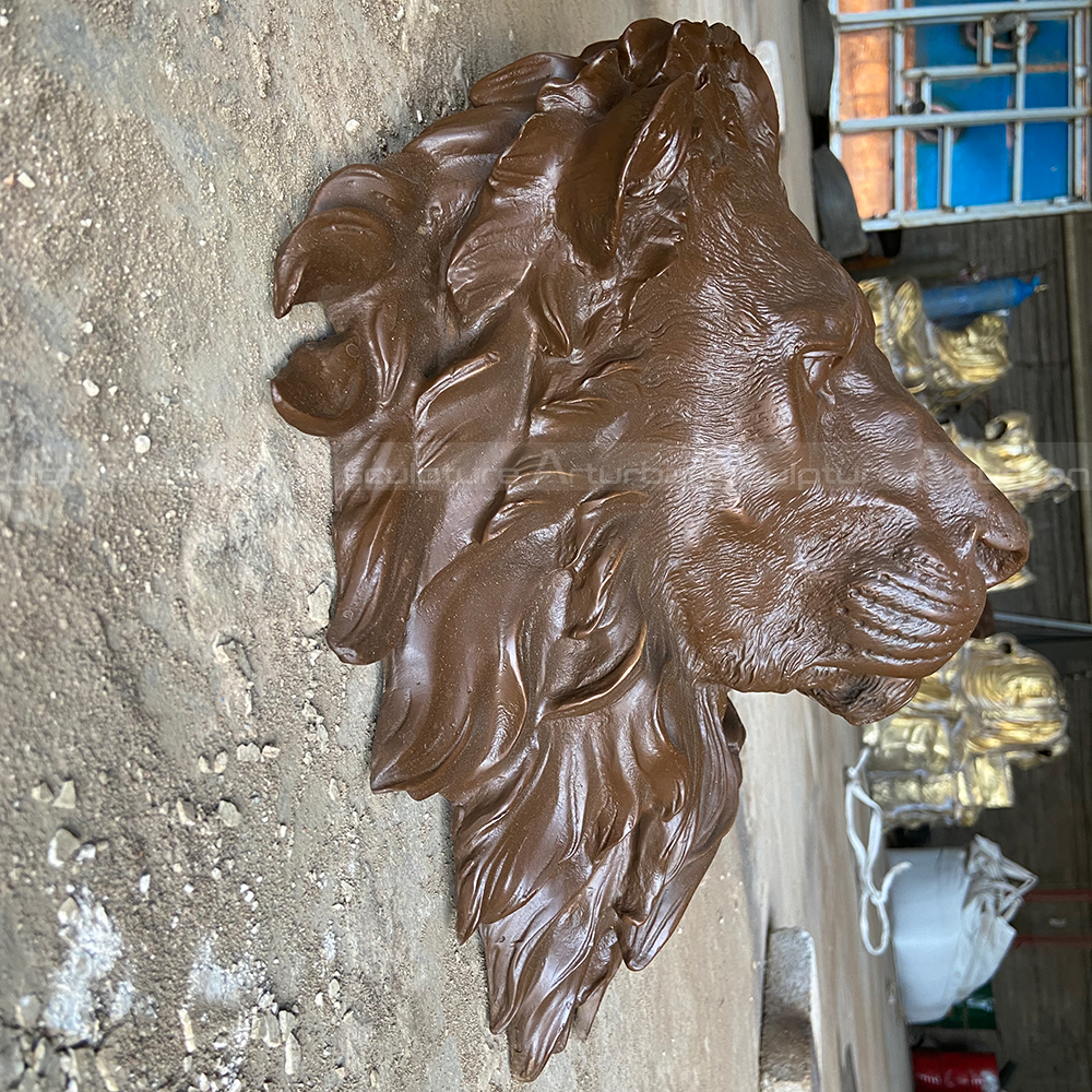 lion head garden ornament clay mold