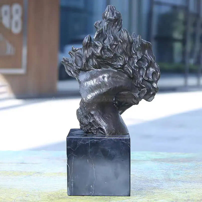 Black Horse Head Statue