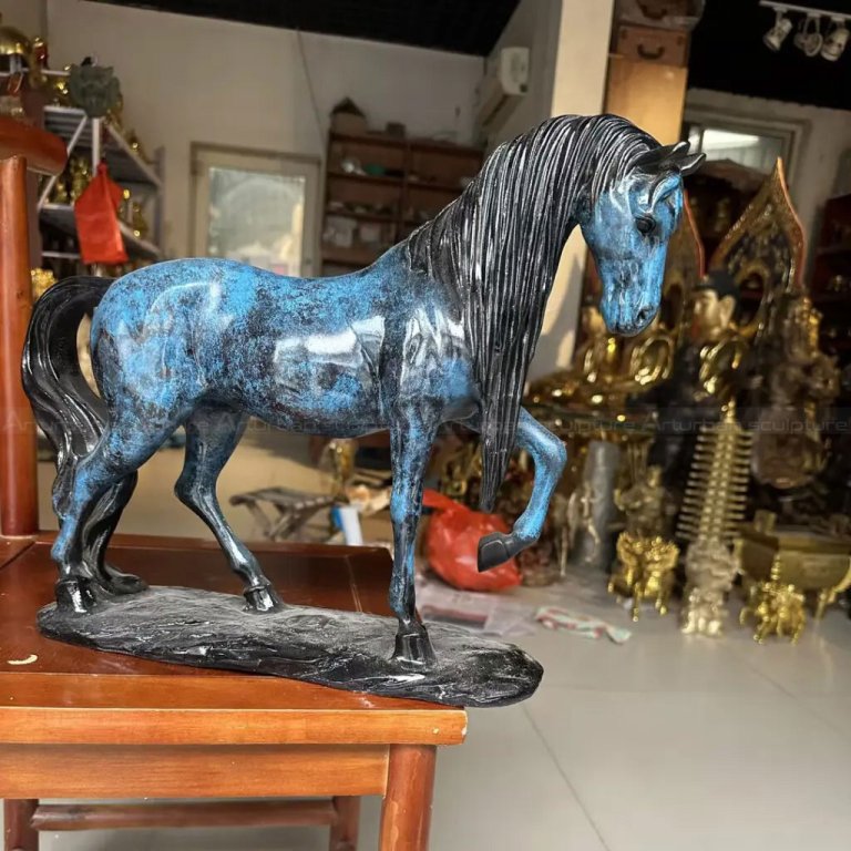 Blue Horse Sculpture