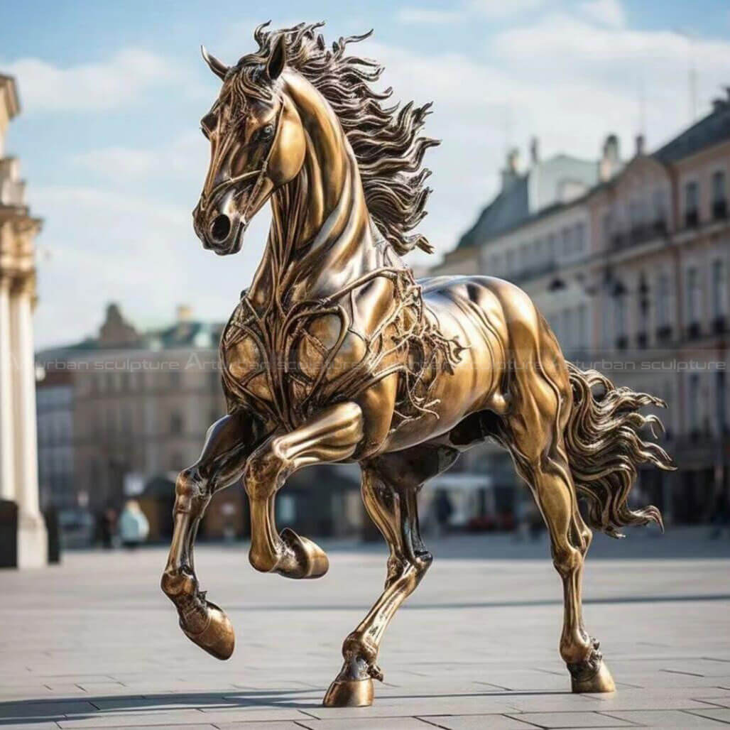 Caballo Galopante de Bronce