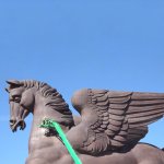 Estátua Grande de Pégaso de Bronze