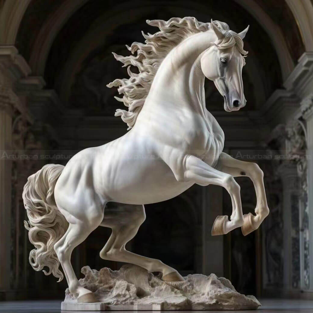 Estatua de Caballo Blanco