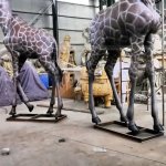 Metall-Giraffen-Gartenskulptur