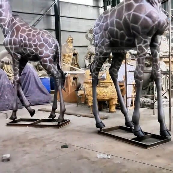 Metall-Giraffen-Gartenskulptur