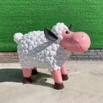 Resin-Schaf Gartenornament