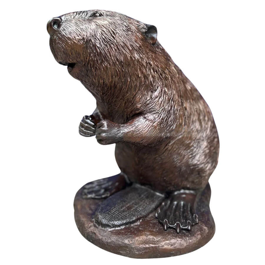 Bronze-Biber-Skulptur
