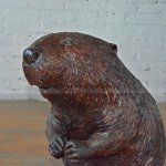 Bronze-Biber-Skulptur