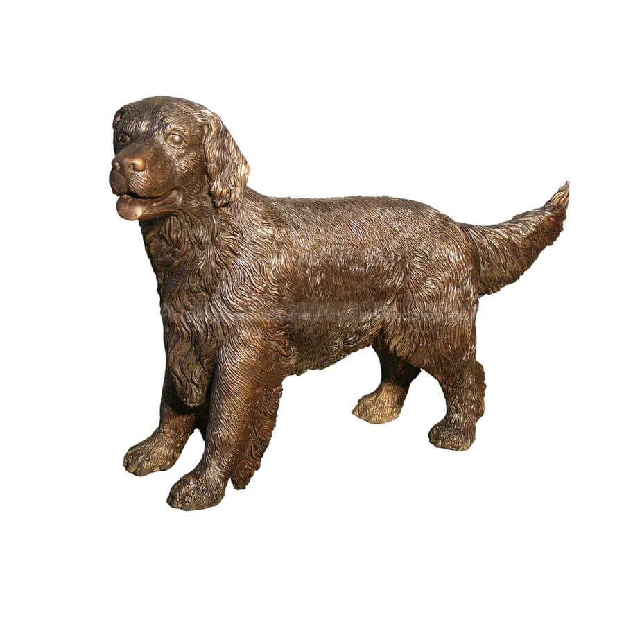 golden retriever dog statue
